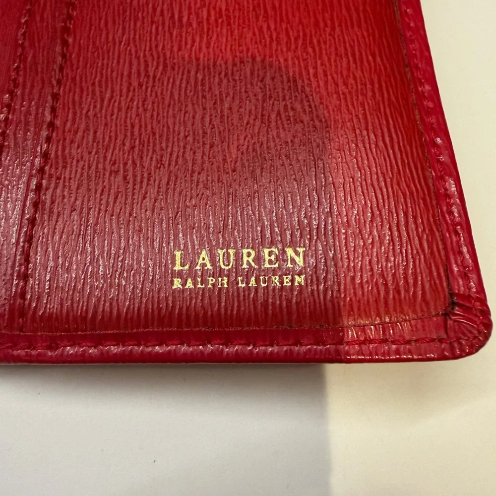 Lauren Ralph Lauren Boxed Crosshatch Leather Slim Snapped-Closure Wallet